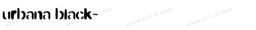 urbana black字体转换
